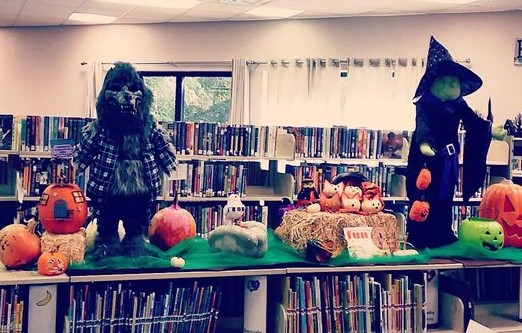 A picture of the Wilderness Branch Library's pumpkin patch in 2022.