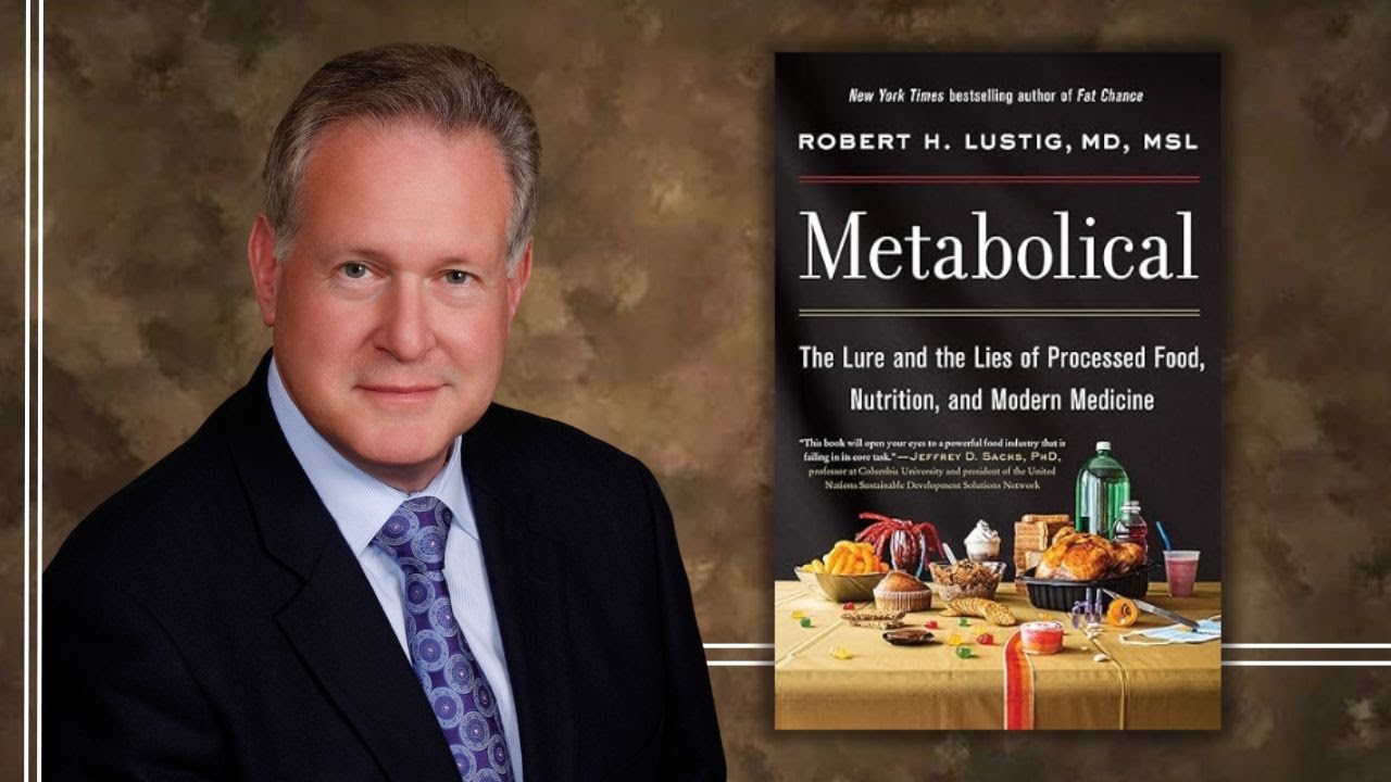 Image of author Robert Lustig and the cover of his book "Metabolical"