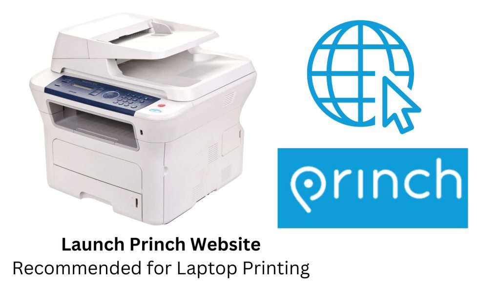 Link to launch Princh website recommended for laptop printing
