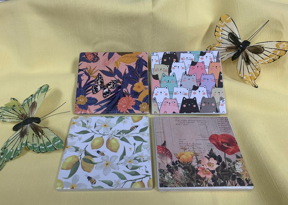 picture of decoupage coasters